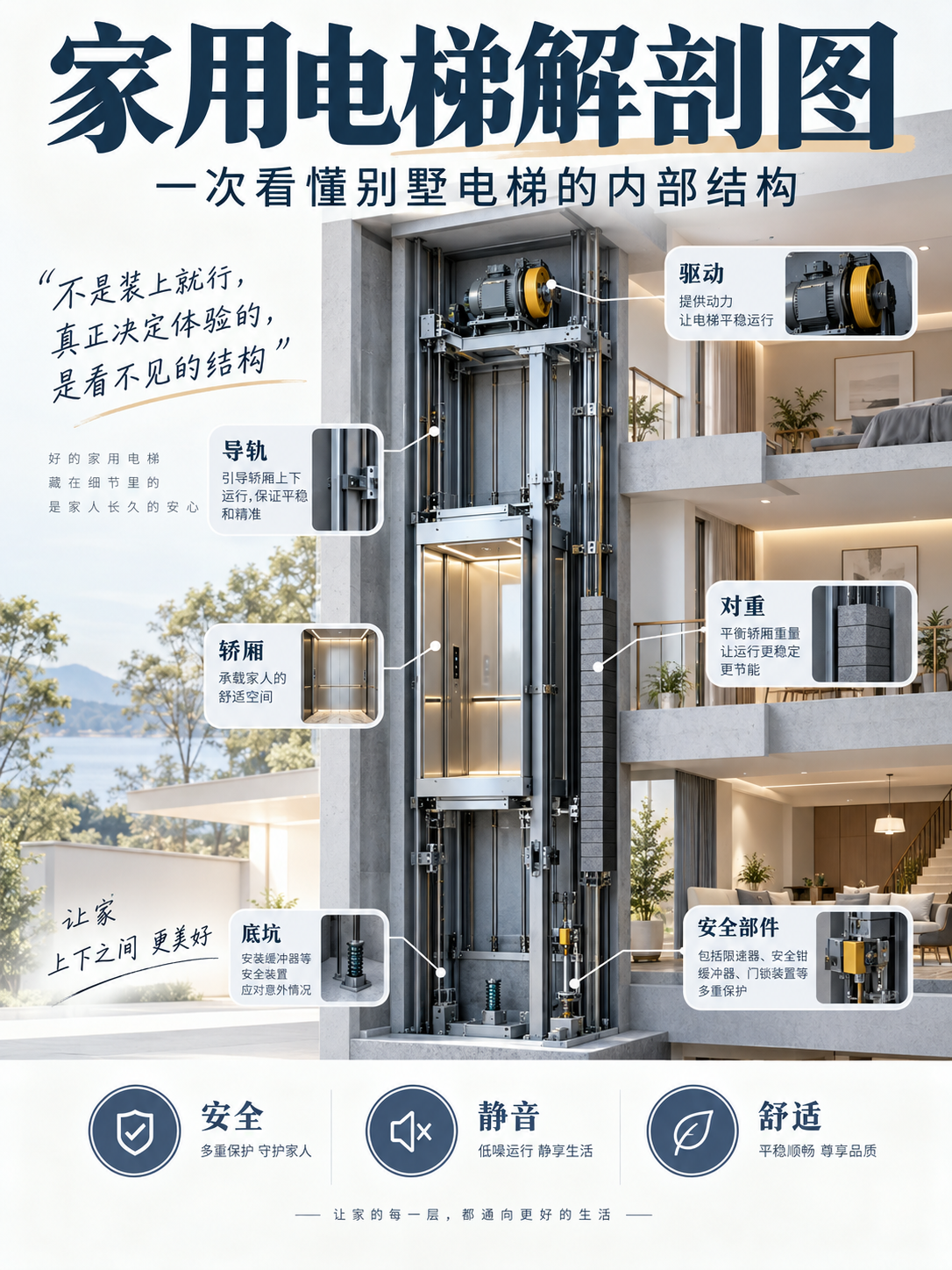 保定家用电梯里面到底藏了什么？一张图拆给你看